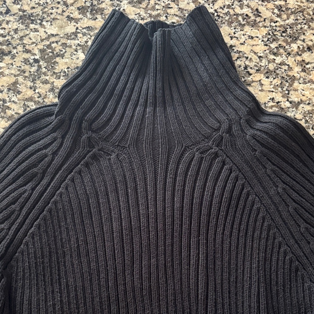 Valerie Stevens Sports Black Ribbed Mock Neck Sweater Vintage - Picture 6 of 16